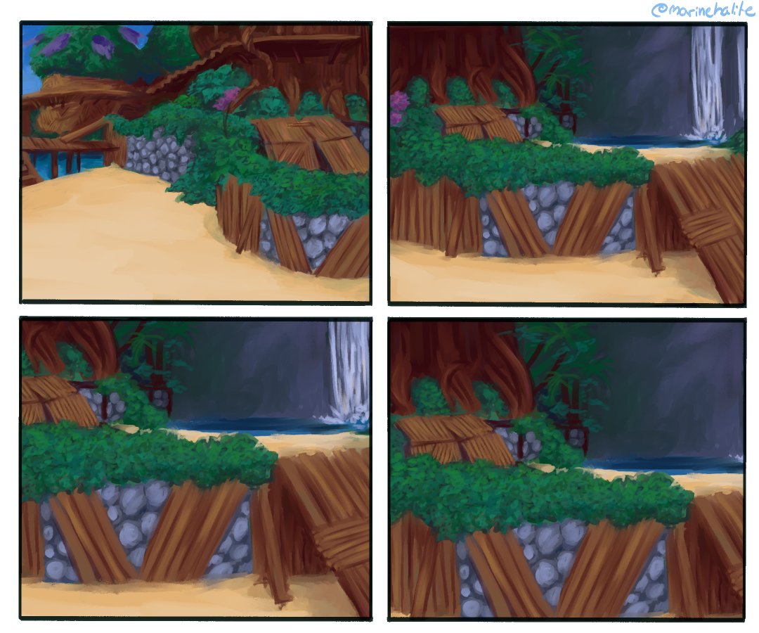 no text + just background versions because i have a disease that makes me spend hours drawing pretty backgrounds that are going to be covered up by stupid drawings and text