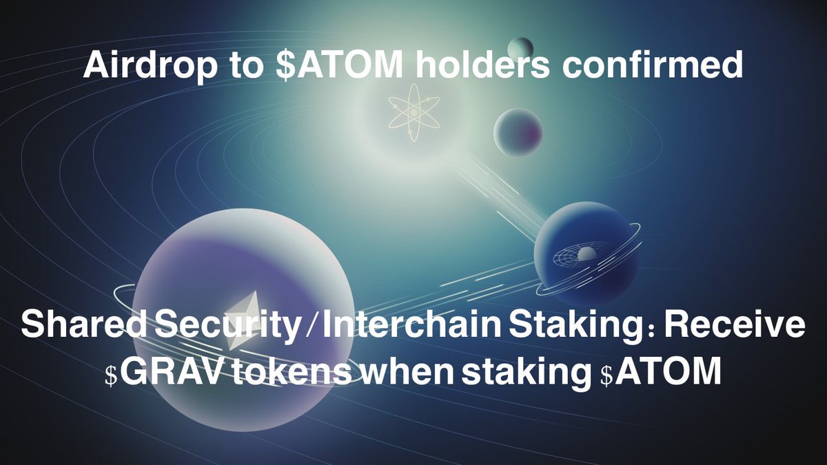 空投| $GRAV】 哔哔News讯，Gravity Bridge将对ATOM持有者空投$GRAV，用户也可通过质押$ATOM进行$GRAV农耕。据悉，跨链桥项目Gravity  Bridge支持以太坊上的ERC20资产，如DAI，USDC等参与Cosmos生态，也支持Cosmos资产，如ATOM参与以太坊DEX和DeFi等。