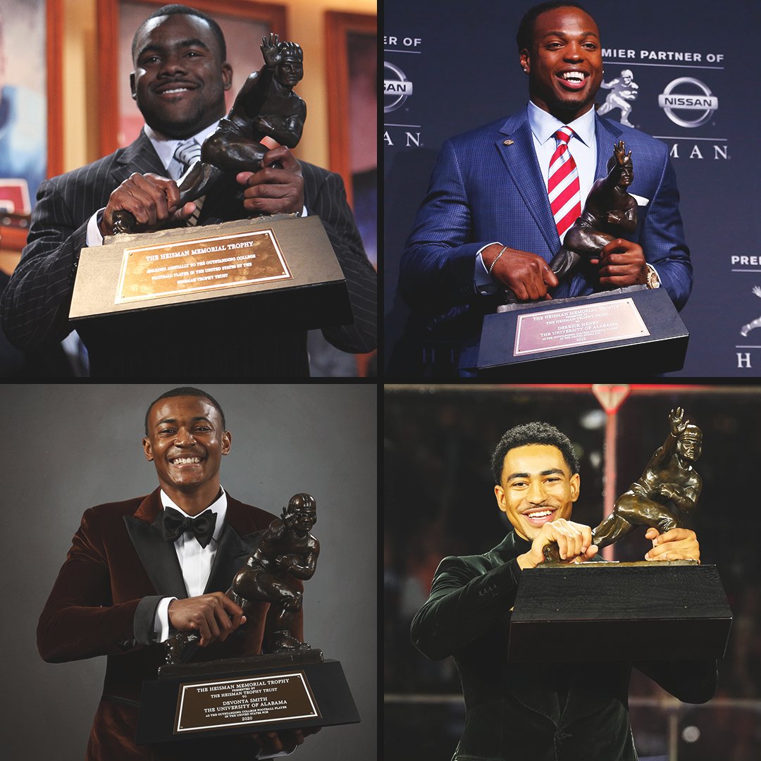 Alabama Heisman winners before Saban: 0

Since Saban: