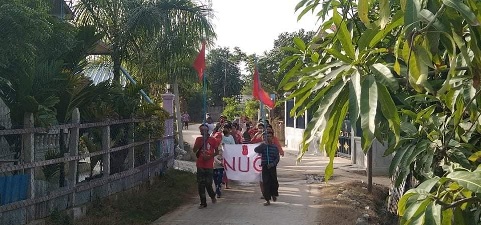 Anti-coup revolutionary strike in a village from Sagaing's Shwebo as a daily basis and in support of <a href="/NUGMyanmar/">National Unity Government Myanmar</a> government. 🪧

#Dec12Coup #WarCrimesOfJunta #WhatsHappeningInMyanmar