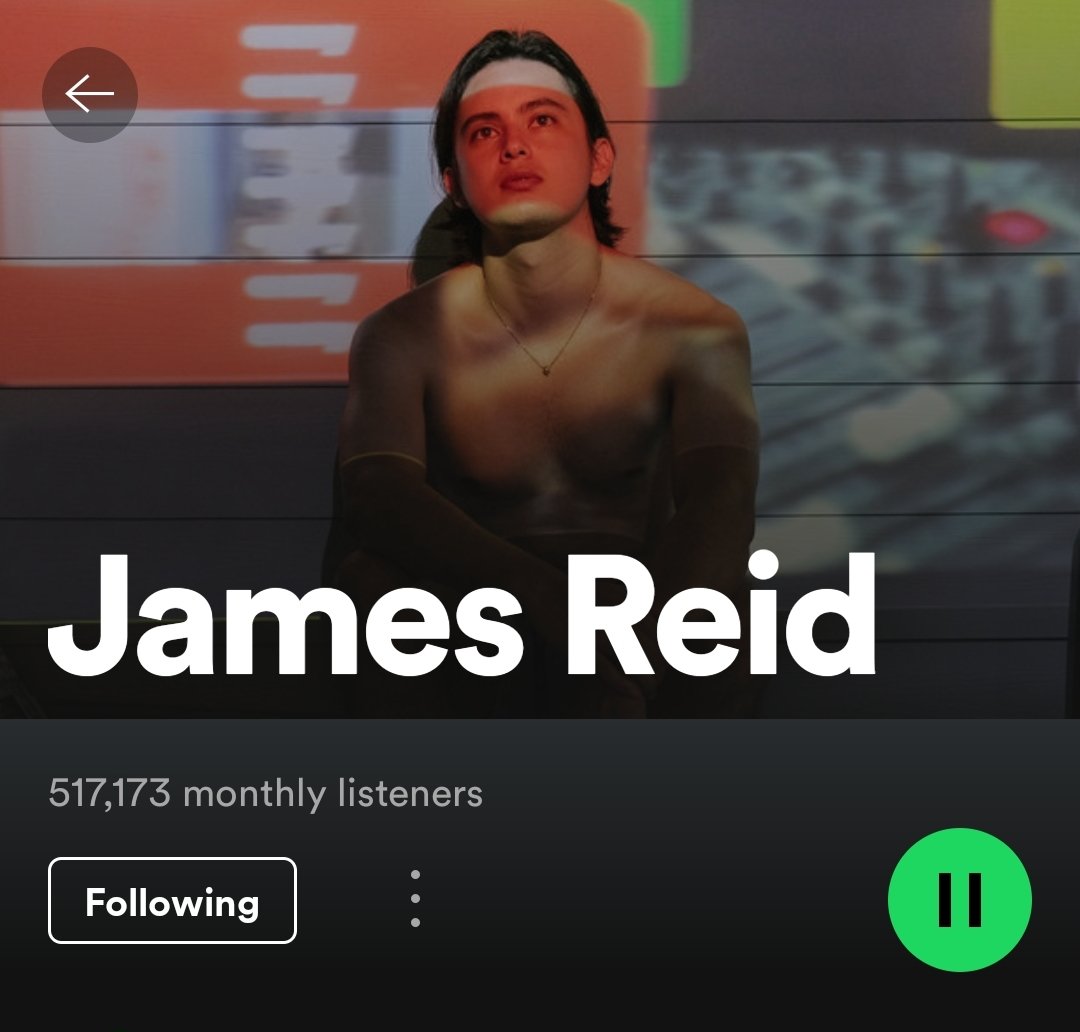 #JamesReidCRAZY hits more than 500k streams on Spotify already! 🥳 Let's continue to stream and share @tellemjaye's music on Spotify! open.spotify.com/artist/24fEOzl… #JamesReid | JAMES REID