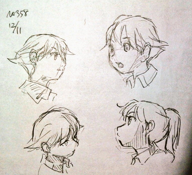 #一日一模写 358/365
一部、下田スケッチ様イラスト参照 