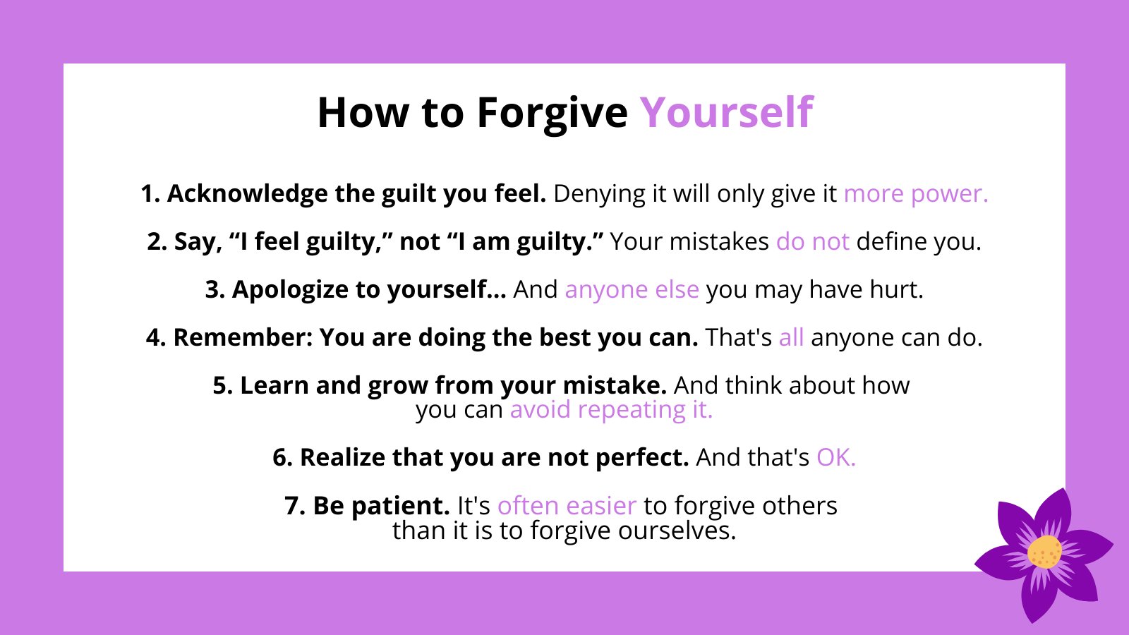 Goodbye, Regret: Forgiving Yourself of Past Mistakes