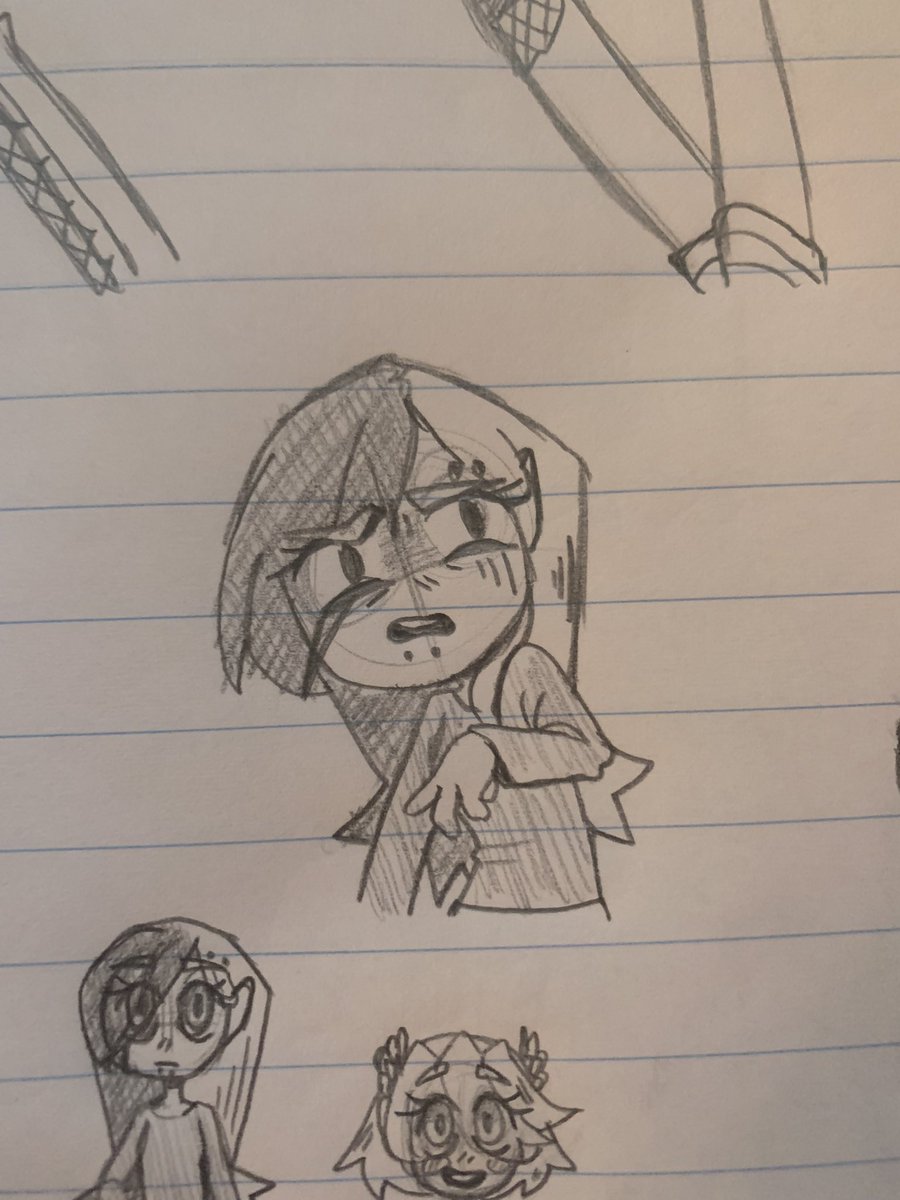 Grimbeary's tweet photo. I have no idea what I’m doing right now, but here’s some drawings I did of @zeldatank and my characters from the #lonelysmp https://t.co/owBf7XQ9e8