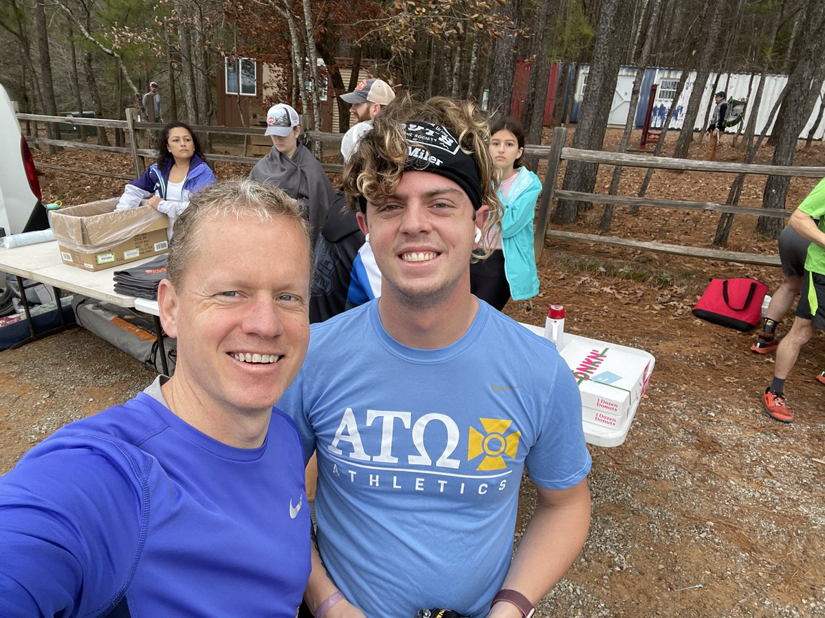 Oh yeah I forgot to post about this.

I RAN THE ULTRA MARATHON AND FINISHED UNDER 5 HOURS‼️

27 miles, 04:48:50

My legs have never been in more pain, and I have never been more exhausted.

(also these photos are both before the race started more photos to come)