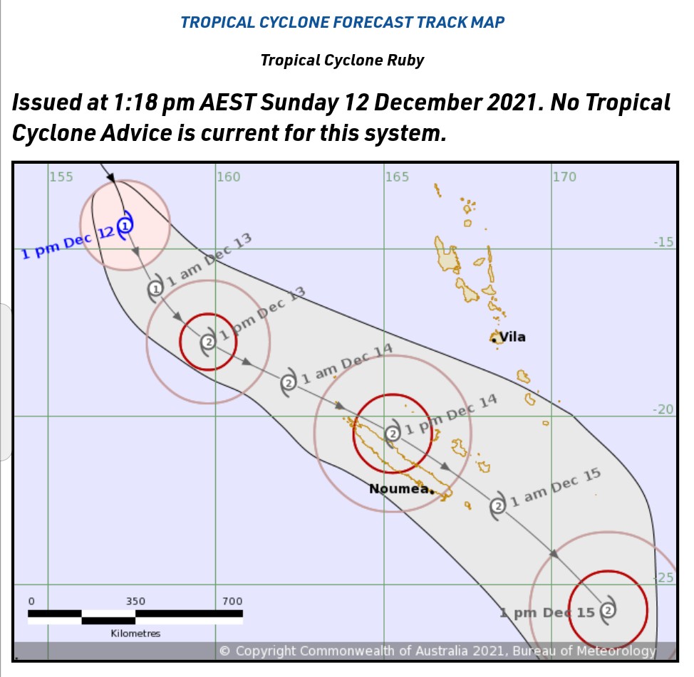 MWPU_1's tweet image. 𝗧𝗥𝗢𝗣𝗜𝗖𝗔𝗟 𝗖𝗬𝗖𝗟𝗢𝗡𝗘 𝗥𝗨𝗕𝗬 has now formed in the northeast Coral Sea.#TCRuby 

ℹ️ @BOM_au 

#MWPU🌀