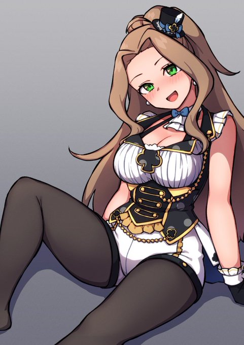 クローバー・ハーミット千鶴。特に足が大事な服装
#ミリシタ #二階堂千鶴 