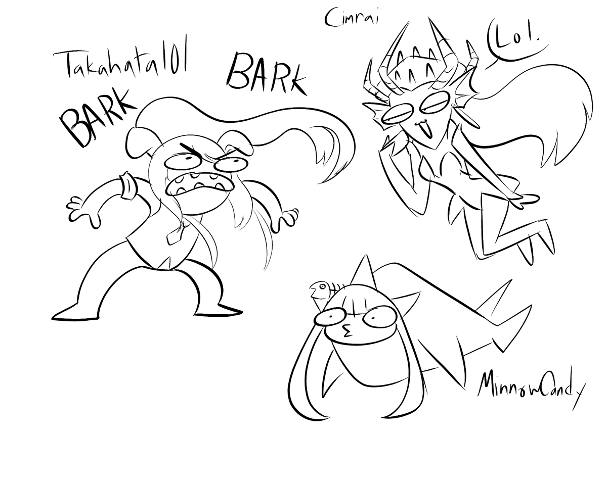 Thank you all for coming to the doodle stream today! it was a heck of a lot of fun! it was really fun doodling all these vtubers! (also @yawntty cause taggins being weird) 