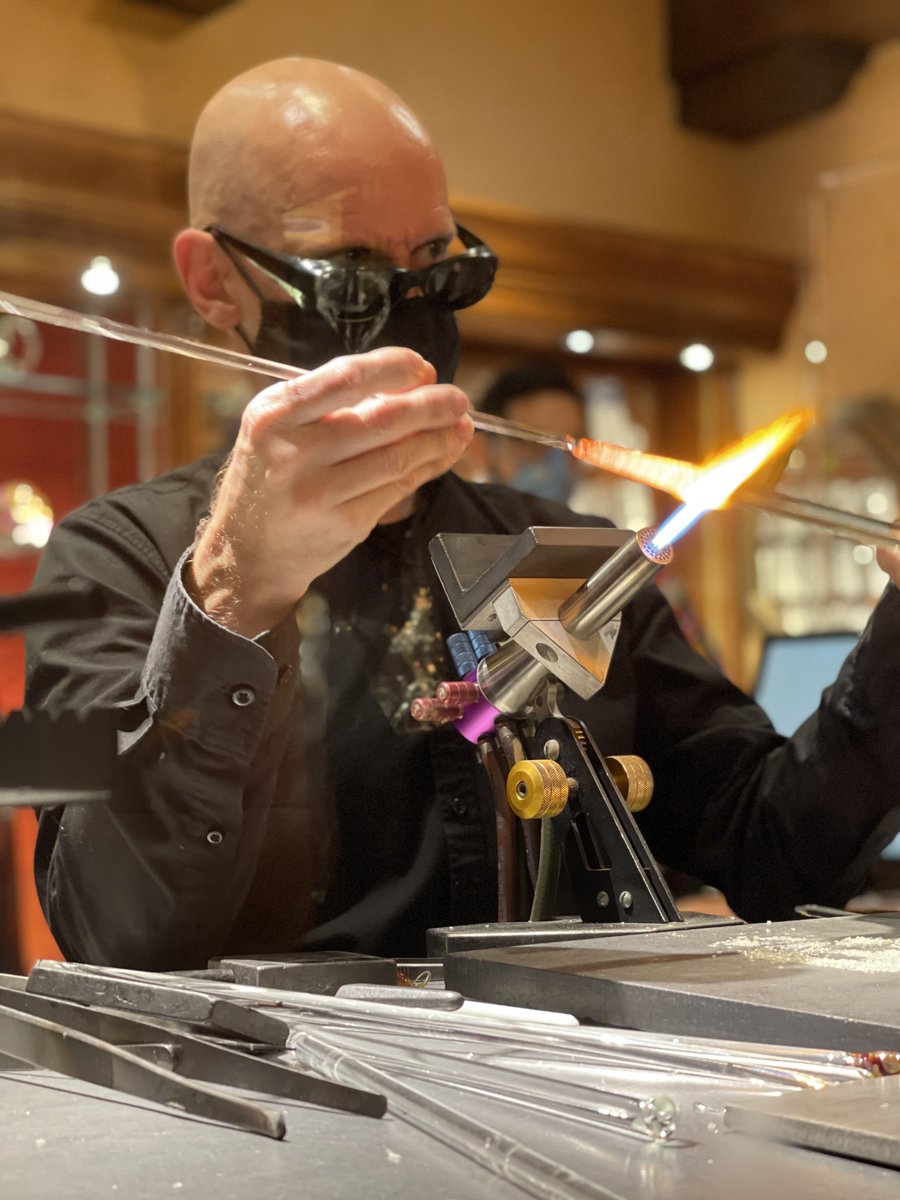 The glass blowers at WDW are hypnotic. Love this one at Epcot from "Jerry". They truly make some beautiful art.

#disney #glassware #ornaments #epcot #DisneyWorld