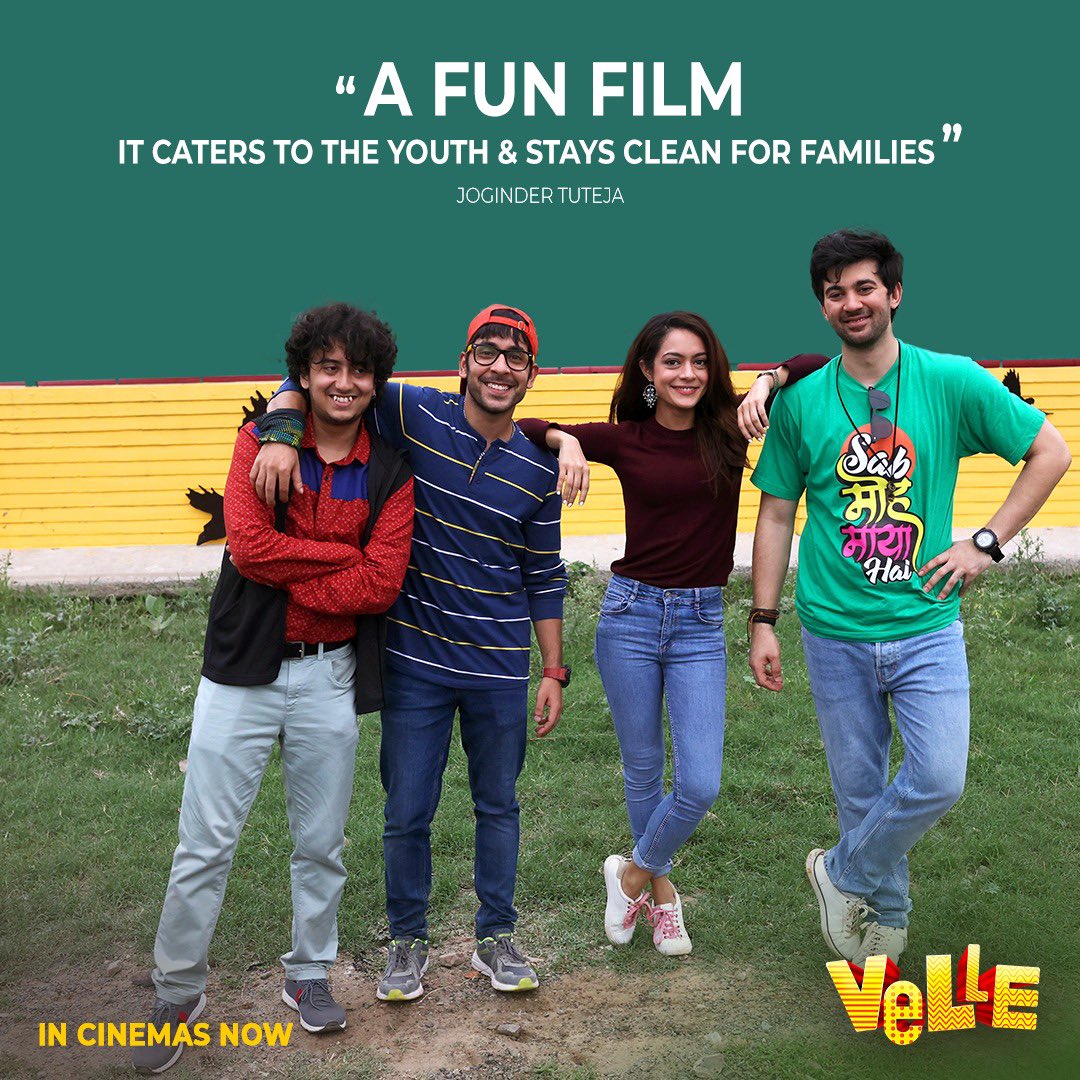 DevenMunjal's tweet photo. Full on entertainment guaranteed👍🏻
#Velle In Cinemas Now
@AbhayDeol @Roymouni #KaranDeol
@anyasinghoff @savantpremi #Vissheshh
 @ADFFilms @intercut_ent
@ZeeMusicCompany @PicturesPVR https://t.co/nVZYRChY0h