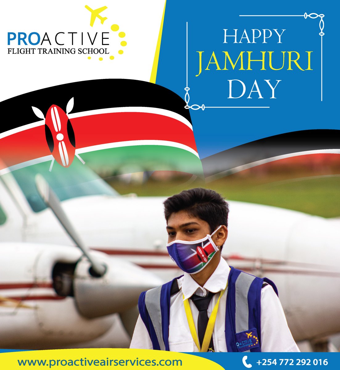 ProactiveFlight's tweet photo. May we think of freedom not as the right to do as we please but as an opportunity to do what is right - Peter Marshall
Happy #JamhuriDay #proactiveflighttraining https://t.co/1DCZvmMBcP