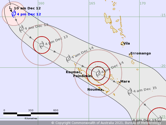 BOM_Qld's tweet image. Ruby forecast to intensify as it tracks in the direction of New Caledonia. #CycloneRuby bom.gov.au/cyclone