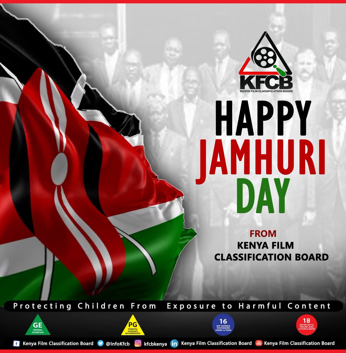 Kenya Film Classification Board (@infokfcb) on Twitter photo The Board of Directors, Management and staff of the Kenya Film Classification Board wish you a happy #JamhuriDay2021. <a href="/ChrisWambua_/">Christopher Wambua</a> <a href="/NellyMuluka/">Nelly Muluka</a> The Board of Directors, Management and staff of the Kenya Film Classification Board wish you a happy #JamhuriDay2021. <a href="/ChrisWambua_/">Christopher Wambua</a> <a href="/NellyMuluka/">Nelly Muluka</a>