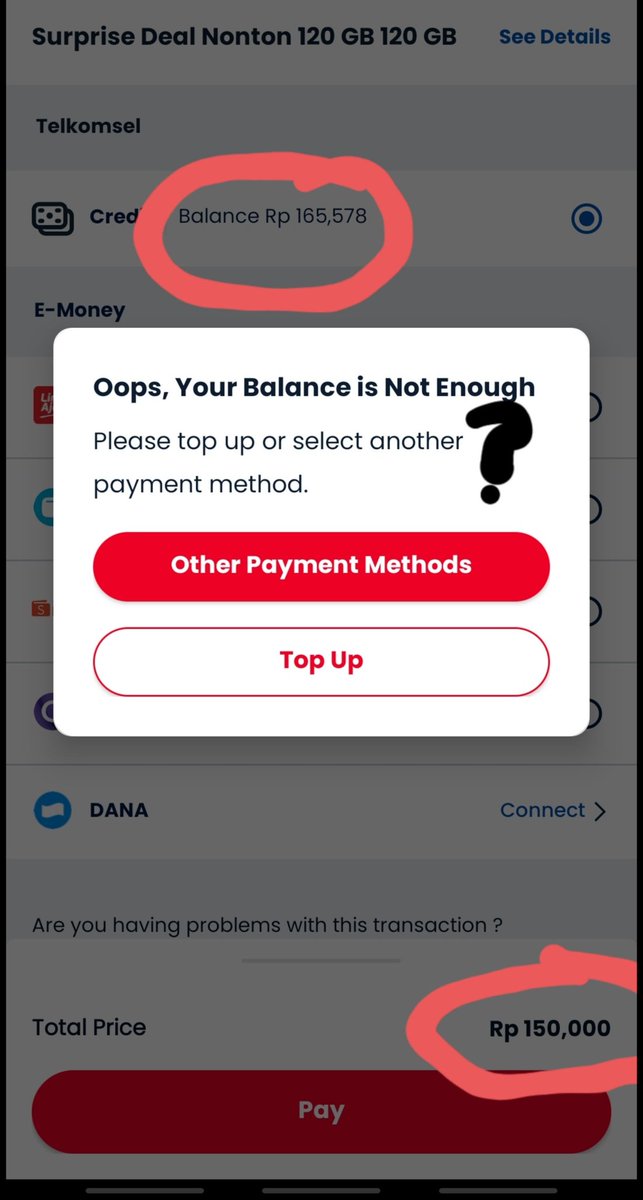 Ini kenapa ya <a href="/Telkomsel/">Telkomsel</a> min? Pulsa cukup tapi gabisa beli sp deal.
