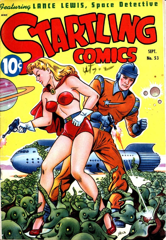 GardnerFFox's tweet photo. The #FoxLibrary recently added to the 2-Page Comic Story Section. A #shortstory #pulpyread #goldenagecomics #teencomics Originally appearing in Startling Comics #53 in 1948.
https://t.co/uhSYPRxVQQ https://t.co/z0BvRGhyA7