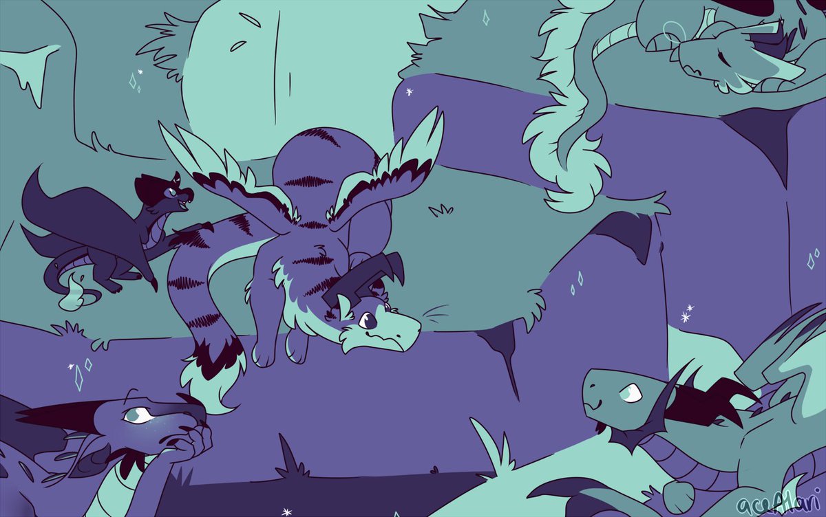 ArtAlari's tweet photo. HEY i wanted to practice using limited colours so i did this drawing! 
#dragons #myart https://t.co/hrTWLqxjjk