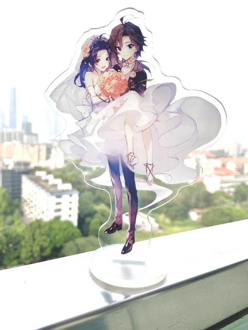 #アイマス #菊地真 #三浦あずさ 二ヶ月前に描いたアクリルスタンドの絵です☺️ 