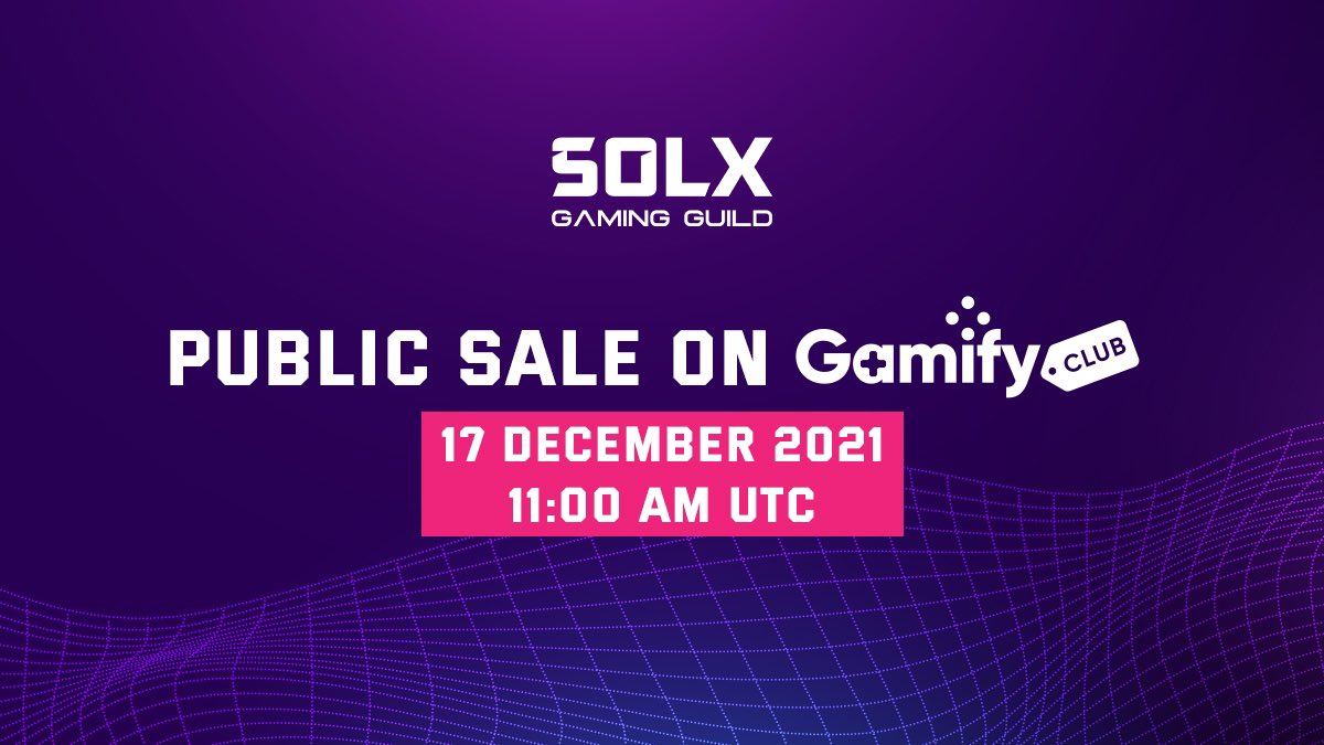 RT @SolxGamingGuild: Public sale on @GamifyClub this 17th December 2021, 11:00 AM UTC ! https://t.co/2SYIpZrLi1