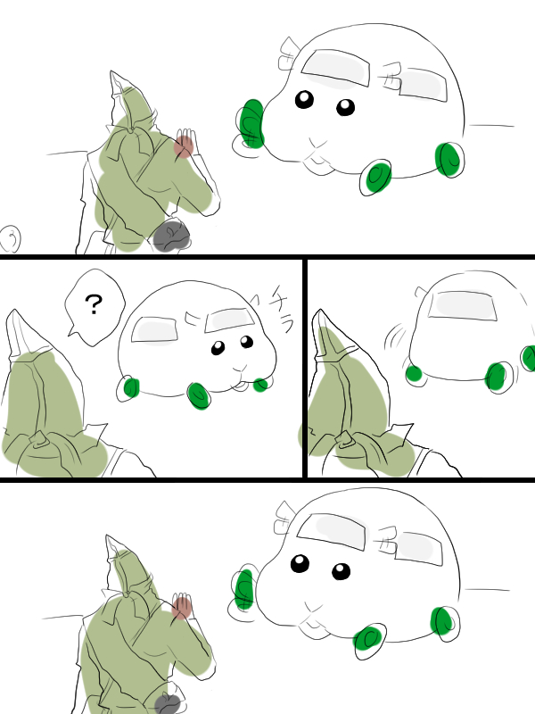 モルカーと金カムのクロスオーバー漫画描きました。彷徨える狙撃手ヴァシリとシロモと他。結局この日はお泊りになったらしいです。 