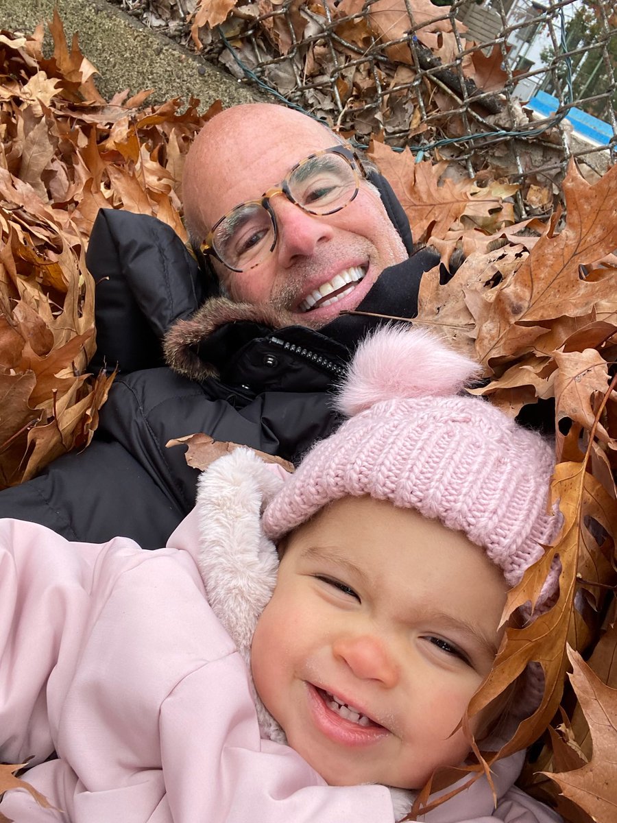 ..playing in the leaves with my granddaughter!