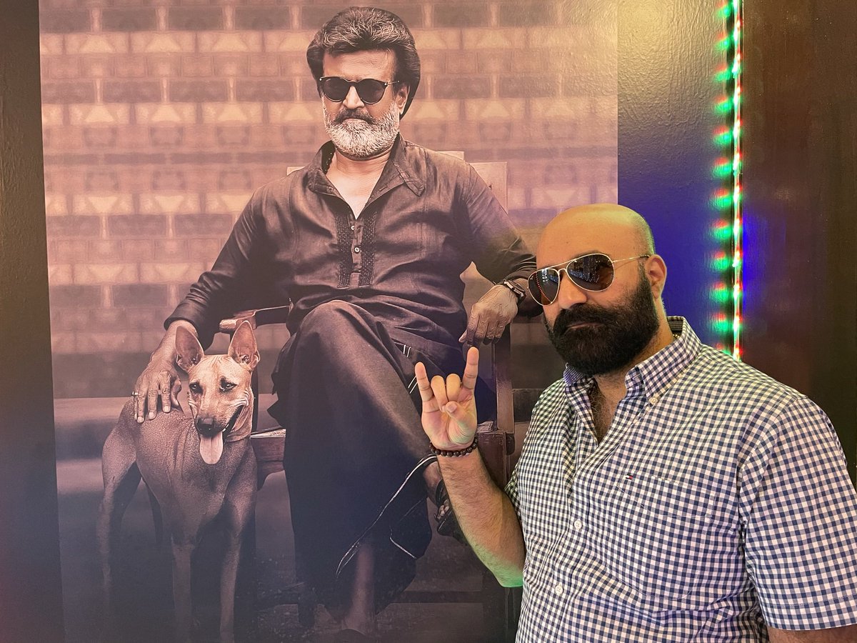 iamhosay's tweet photo. Piranthanaal vaazhthukkal @rajinikanth Annathay 🙏 May you be blessed with good health and happiness in the rest of your life! 
Pic taken at Rajinikanth Restaurant in Dubai! https://t.co/GD4cJ2b8CX
