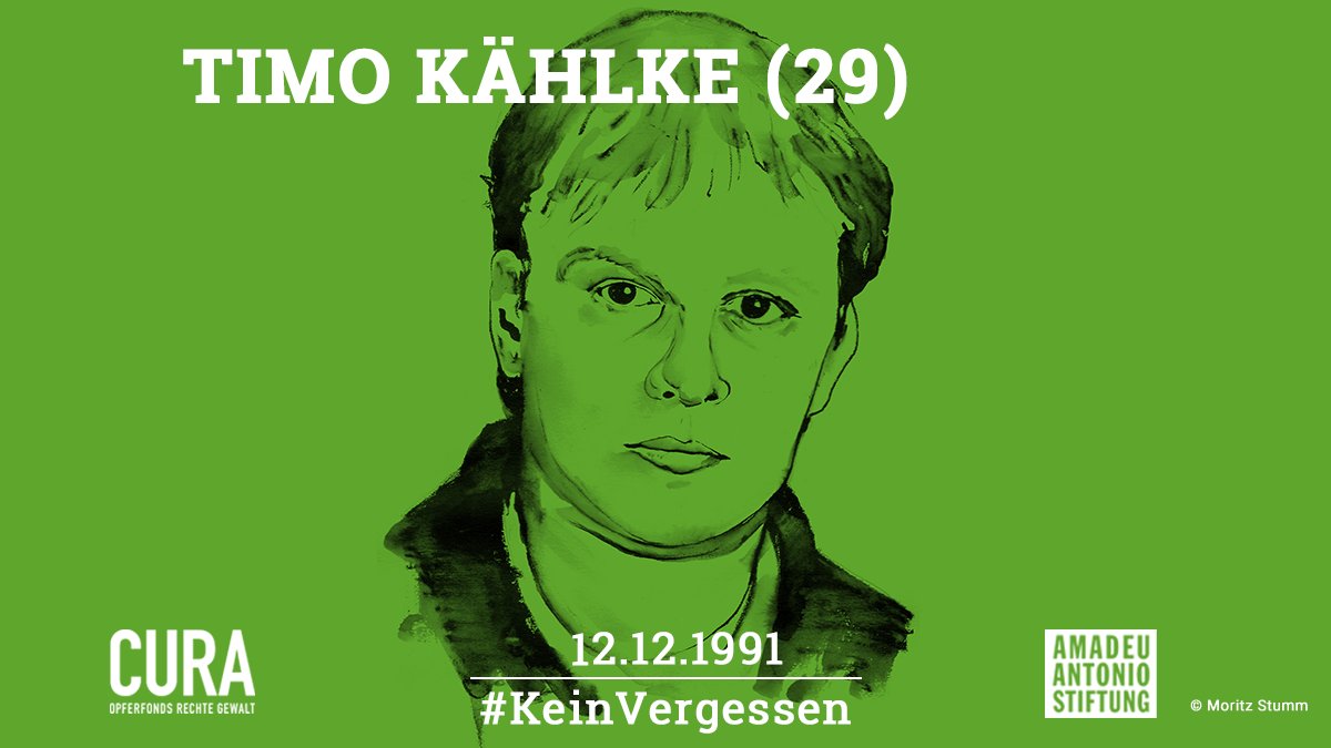 AmadeuAntonio's tweet photo. #KeinVergessen: Wir gedenken des 29-Jährigen Timo Kählke, der heute vor 30 Jahren von Mitgliedern der rechtsextremen Wehrsportgruppe „I. Werwolf-Jagdeinheit Senftenberg“ im brandenburgischen #Meuro erschossen wurde. #RechteGewalt #SayTheirNames 1/9 https://t.co/on1eoAqFtv