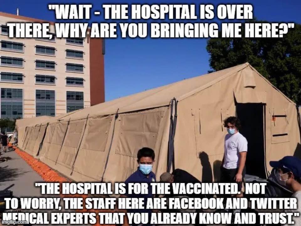 @vonderosten @DanRather They should pop up some tents outside the hospital. Put a few computers in there. Let them do their research and find a treatment. This whole thing is out of hand and I am sick of watching these people put our healthcare professionals through hell. Enough already!
#GetTheDamnShot