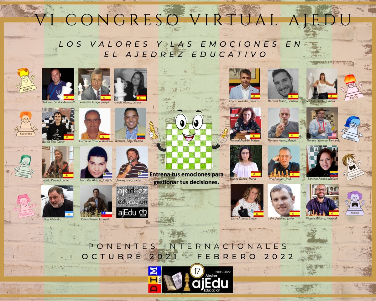 ajEdu4's tweet photo. Desde Maryland (USA) recibimos la ponencia 2 para el VI CONGRESO VIRTUAL DE AJEDREZ Y EDUCACIÓN (ajEdu):  El desarrollo de los valores y carácter usando el Ajedrez de @ThinkPlayGrow1. La podéis analizar y comentar en https://t.co/hWg0pDrf4m
Muchas gracias Fernando. https://t.co/b5B5WpCWpi