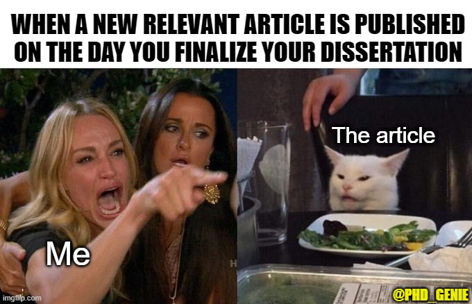 I feel the pain! Do you?

#AcademicTwitter #AcademicWriting #AcWri #PhDlife #PhDchat #PhDgenie #phdfriend #AcademicLife