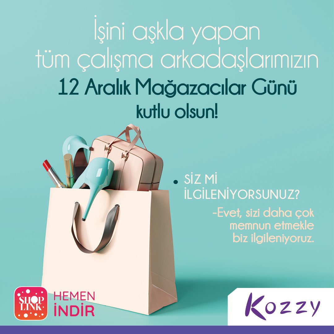 İşini aşkla yapan tüm çalışma arkadaşlarımızın 12 Aralık #MağazacılarGünü kutlu olsun!🛍️🎉
#kozzyavm