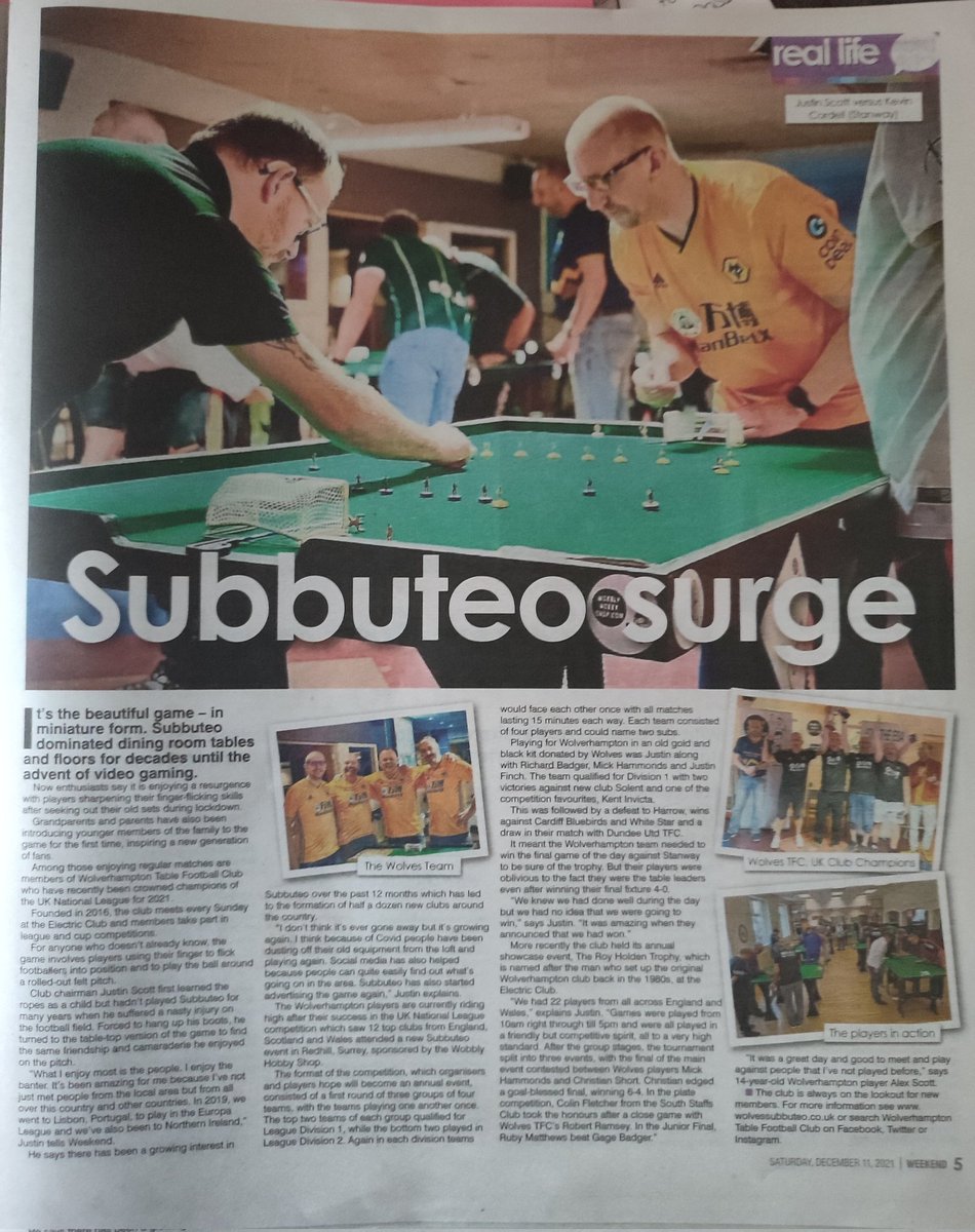 WolvesSubbuteo's tweet image. We featured in two newspapers yesterday!  The Express and Star and the Shropshire Star.  Brilliant article too!