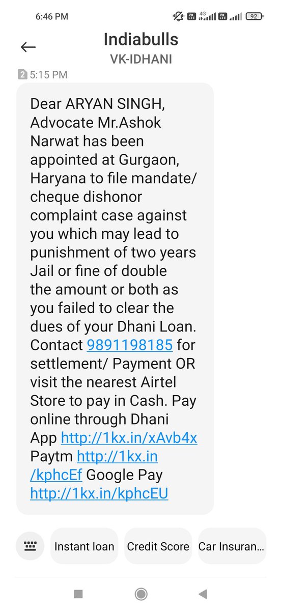 AryanSi97255105's tweet photo. @dhanicares @ibhomeloans @RBI @DelhiPolice @Uppolice
Dhani is doing fraud with me I have taken loan amt 5850 on 6 oct 2020 and I paid all emi timely also paid extra 4 emi after that they threatening me that if I will not pay this amt. Then they will send me to jail. https://t.co/0P4fjONrBm