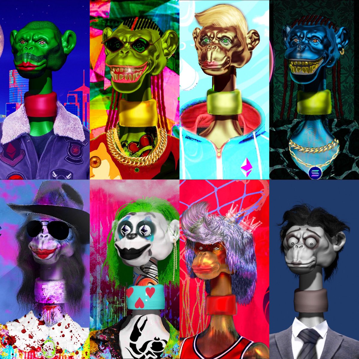 Dear friends! Nft lovers and nft collectors! All my items are unique, in one number, fresh- I try to create 3-4 items a day. My collection is called HALCYON GRINGO APE. 
I think we should stay HALCYON in our life full of different life situations. Peace and love:)☃️☃️☃️☃️☃️☃️