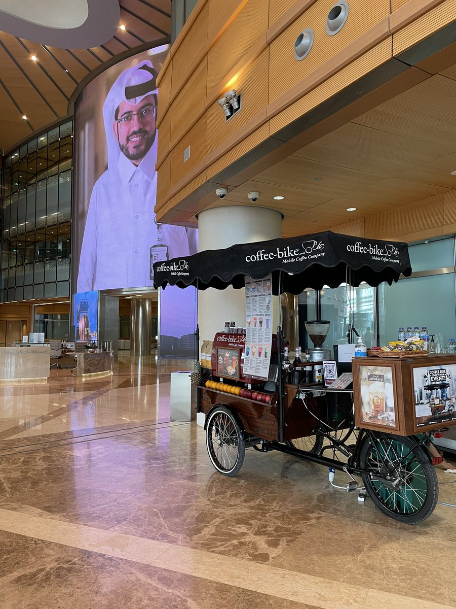 CoffeeBikeQatar's tweet photo. Come and say hello ! 

Main entrance @SidraMedicine 

#coffeebikeqatar #qatar https://t.co/P92C1yteUu