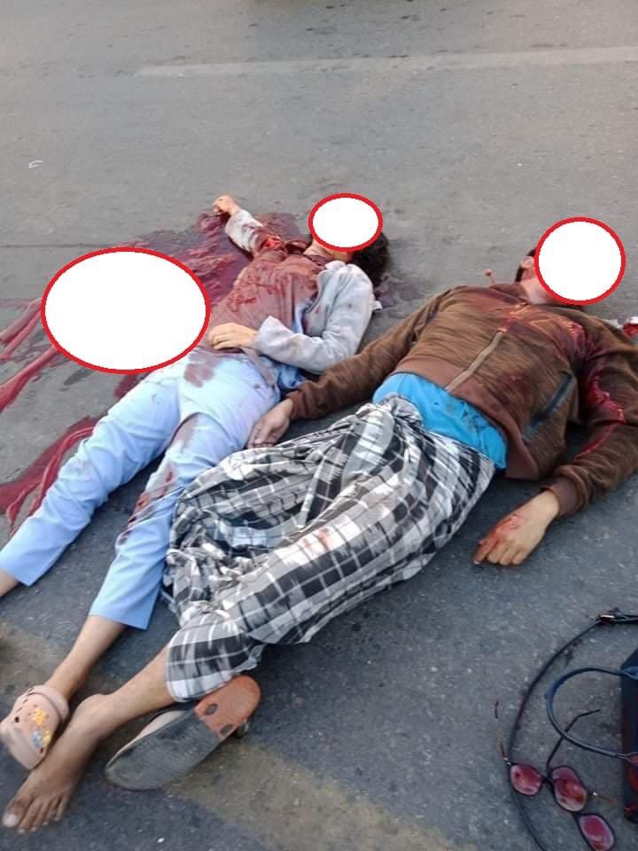 A nurse,Ma Chan Mya Nyein,4 months pregnant, &amp; her husband riding a motorbike were shot dead by SAC troops in front of 300bedded hospital around 7AM in Mandalay. 

SAC troops have been shooting people randomly on sight,killing many civilians.

#WhatsHappeningInMyanmar 
#Dec12Coup