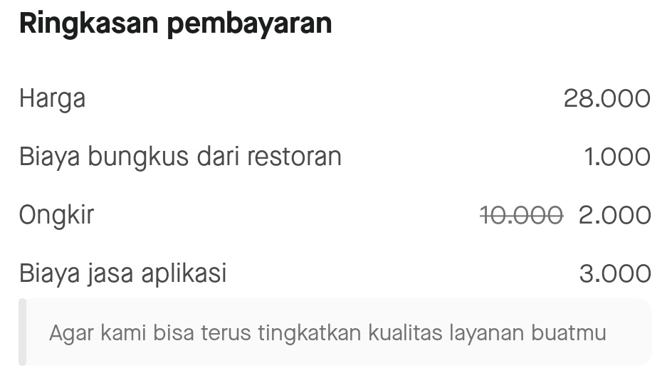 Real_SONNY's tweet photo. Makin ke sini kok banyak pembayaran yaa @gojekindonesia ? 
.
Biaya bungkus kan emang tugas restoran, masa kita take away ke restoran dulu untuk bungkus?
.
Terus biaya aplikasi, biaya ini itu ?
.
1 take away 3000, kalau 3 kali udah seharga nasi goreng 🤪 https://t.co/iixBnHBdrL