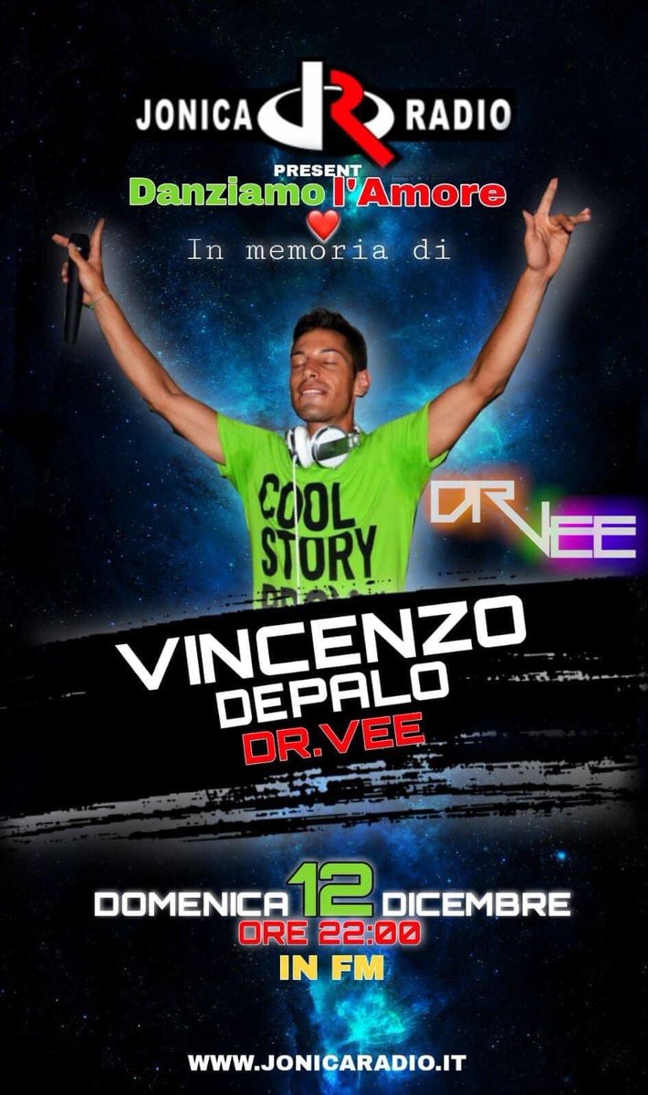 RosetoVirtualCo's tweet photo. 😢 Oggi è un giorno triste per noi della Virtual Community, 6 anni fa il nostro DrVee Musc Box ci ha lasciati volando in cielo per guidare da lassù i nostri passi. 😇
⚠️ Questa sera alle ore 22.00 lo ricorderemo così come gli sarebbe piaciuto...con tanta buona musica. https://t.co/ZC792u6QKq