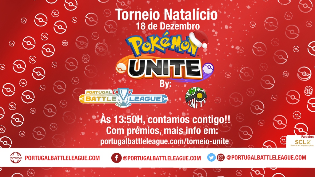 A PBL vai organizar mais um Torneio de Pokémon UNITE com a equipa do Discord do PokéTugas UNITE! 💪

É já dia 18/12/2021! 📅

Não percam! ➡️ portugalbattleleague.com/torneio-unite/

#TorneioUNITE #TorneioPBL #PokémonUNITE #Pokémon #Nintendo