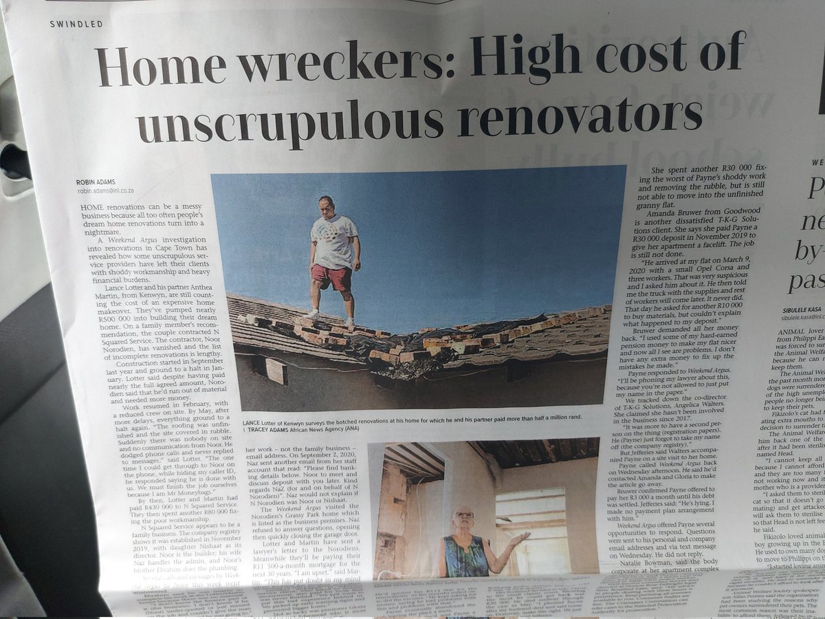 RobinAdamsZA's tweet photo. Fam, I wrote some quality stories in the @WeekendArgus today. Read all about it. https://t.co/8kF0zRGdfJ