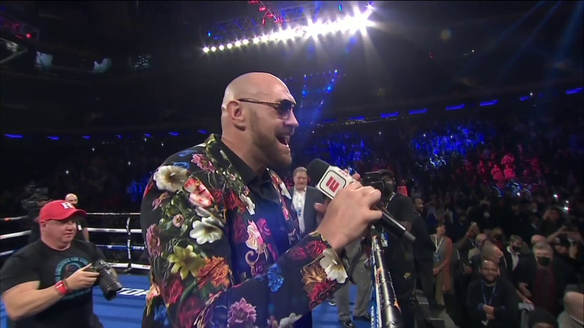 Tyson Fury was a surprise guest at Madison Square Garden and led the crowd in singing happy birthday to Bob Arum  