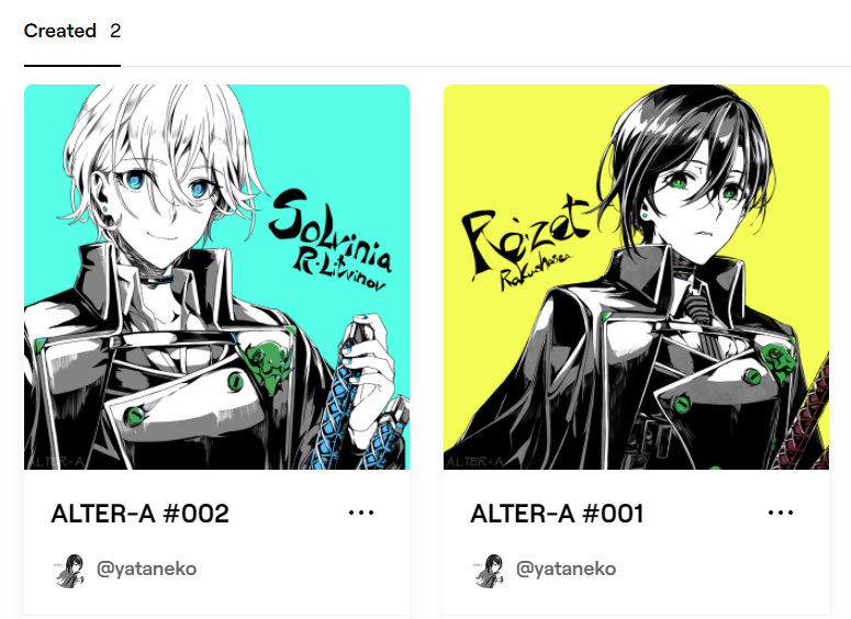 この並び◎ #ALTER_A #創作 #foundation #NFT 