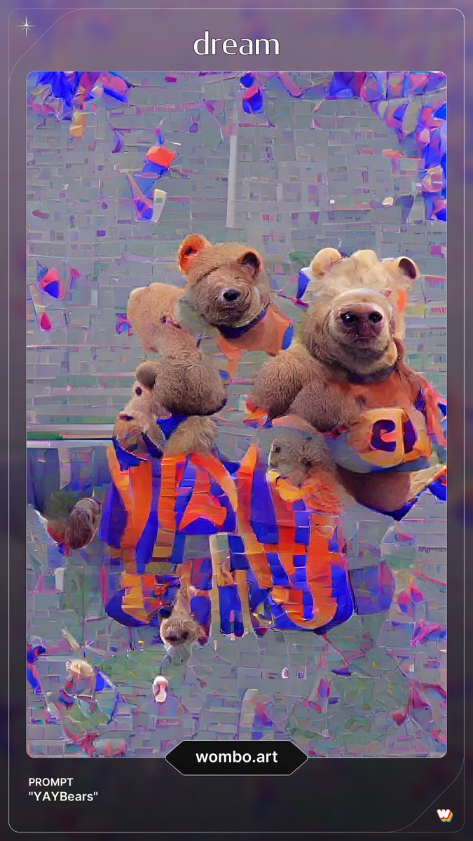 YAYBears created with wombo ai