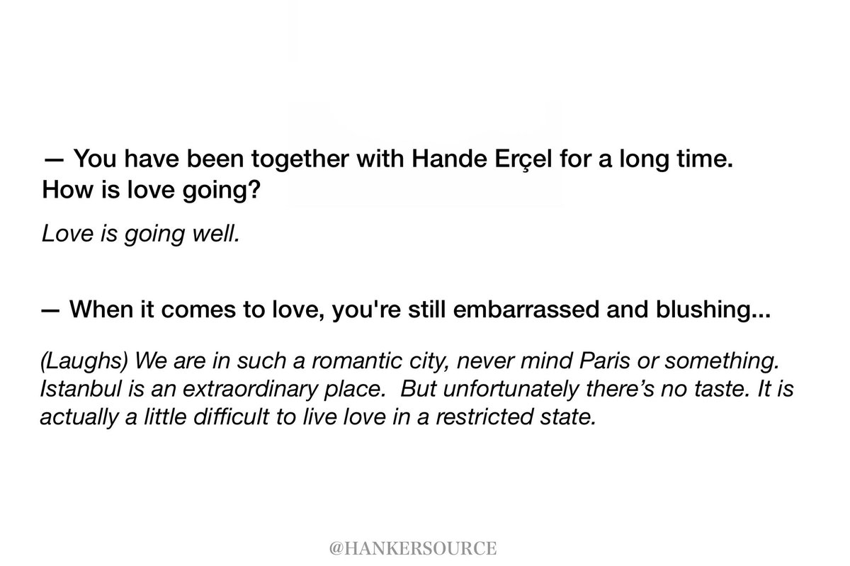 HankerSource's tweet photo. — 📰 Kerem’s translated interview for “Hürriyet Pazar”, talking about love and his relationship with Hande.🤍

• #KeremBürsin • #HandeErçel • https://t.co/pfrYtpM8zL