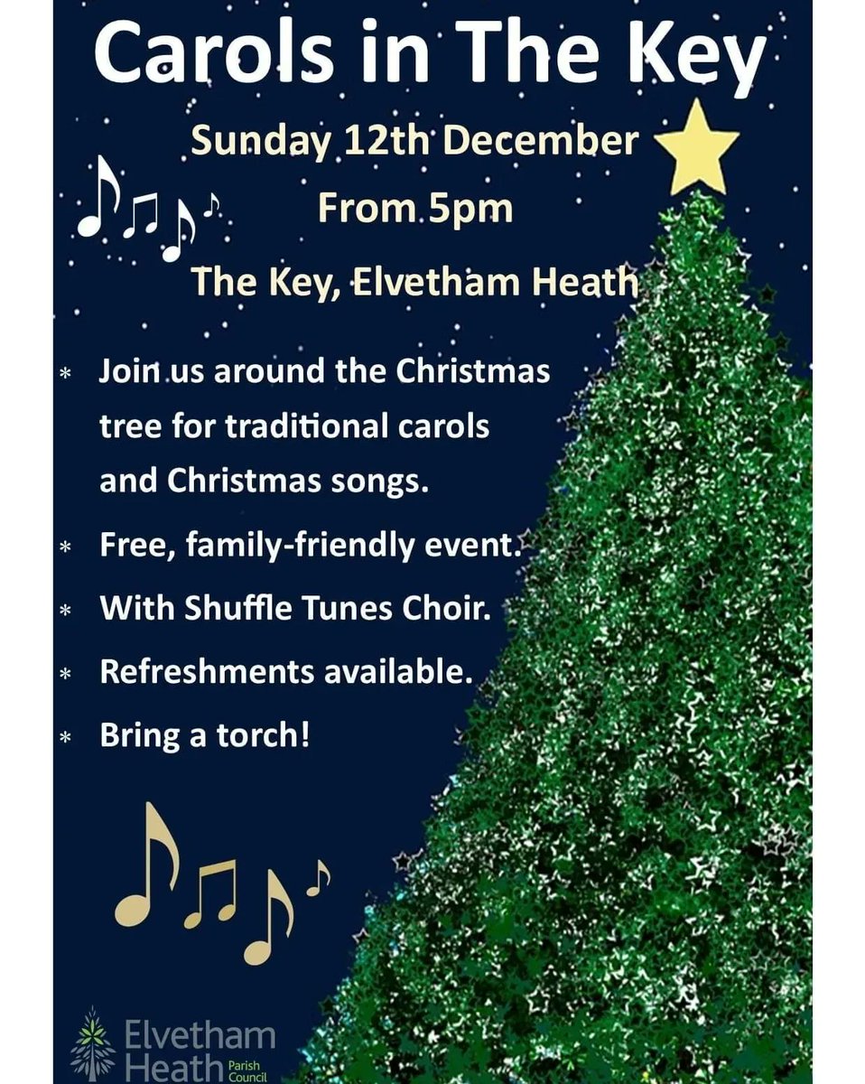 If you enjoyed the carols at the market yesterday don’t forget Elvetham Heath’s free #carolconcert tonight from 5pm. Join us around our beautiful tree in The Key for some festive tunes with #mulledwine and mince pies.