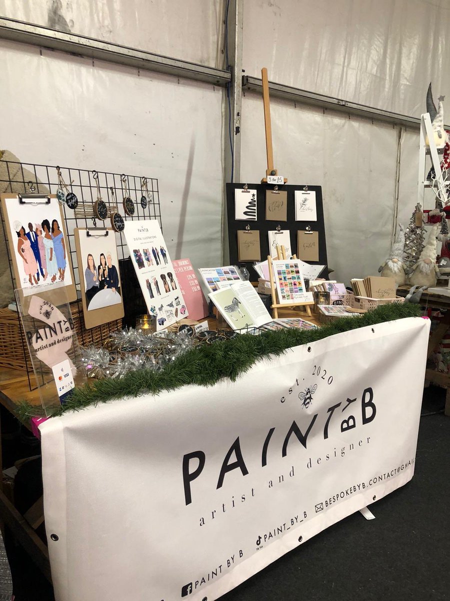 emyr_wyn's tweet photo. If you’re heading for @YorkshireWP #Christmas #Fair today look out for my talented granddaughter artist and designer @paint_by_b. 
Great artwork. 
Individualised Digital Portraits.
Lots of personalised #Christmas #Gift ideas. https://t.co/ZLDIUoend4