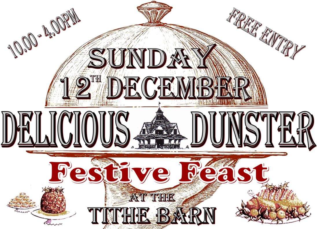 Dunster_Info's tweet photo. Once again #DeliciousDunster is opening its doors at the Dunster Tithe Barn Community Hall today for a "Festive Feast" from 10am - 4pm
There is set to be an abundance of delicious, local food and drink...
#Dunster #DunsterVillage #DunsterInfo #tithebarndunster #dunstertithe https://t.co/MZsSPFMn2w