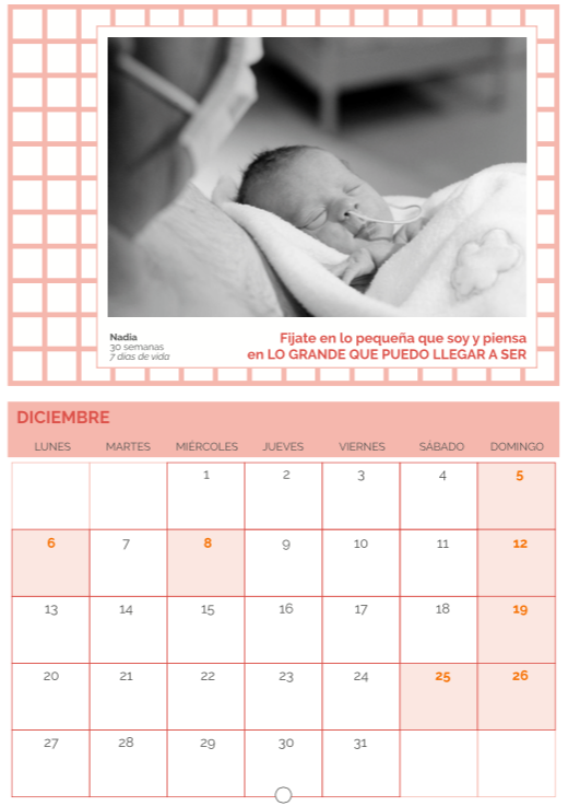 ApremdeT's tweet photo. #Diciembre último mes del año. Con todo el amor os presentamos a Nadia #prematuro que llegó a las 30 semanas para enseñarnos que los pequeños con MUY grandes ¡Gracias por la inspiración! #calendarioApremdeToledo https://t.co/wtV1Tr45nF