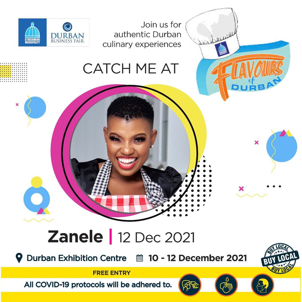 Come & join Zanele in the flavours of Durban kitchen doing what’s she does best .🤌🏽🤩

📍: Durban Exhibition Centre

#DBF23 #BuyLocal #SupportLocal #SupportSmallBusiness