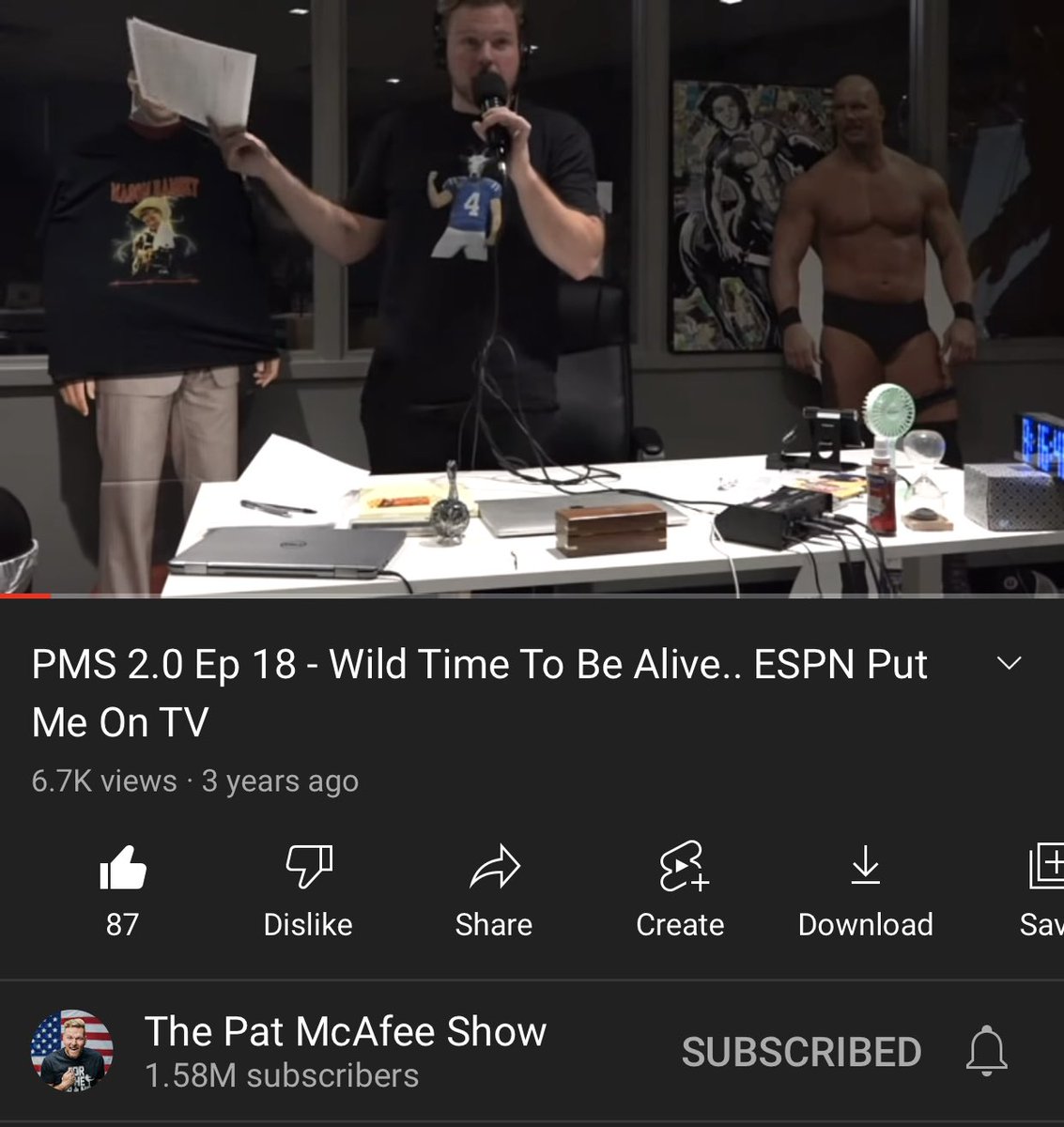 GarthShields's tweet photo. @PatMcAfeeShow I started watching you from Belfast, Northern Ireland on American TV a few years before this but this was the first clip I could find that I watched on my YouTube feed. 01.11.18 #PMSFANDUELFAMILY #THANKYOUFANDUEL #PatMcAfeeShowLIVE #patmcafee https://t.co/JdMiaMebVt