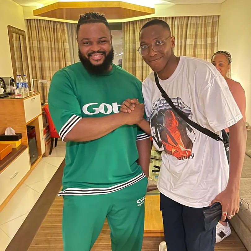 Mikeekpo's tweet photo. My Son Elijah & #whitemoney may their collabo work out well. https://t.co/cjZ1r7hDNQ